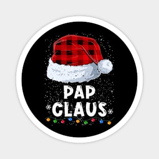 Pap Claus Red Plaid Christmas Santa Family Matching Pajama Magnet